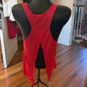 Charlotte Russe Pink Open Back Tank Top Oversized XS 0-2 Flowy